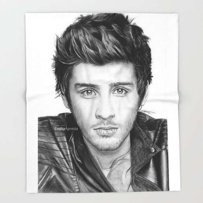 700x700 Zayn Malik Drawing Throw Blanket - Zayn Malik Drawing