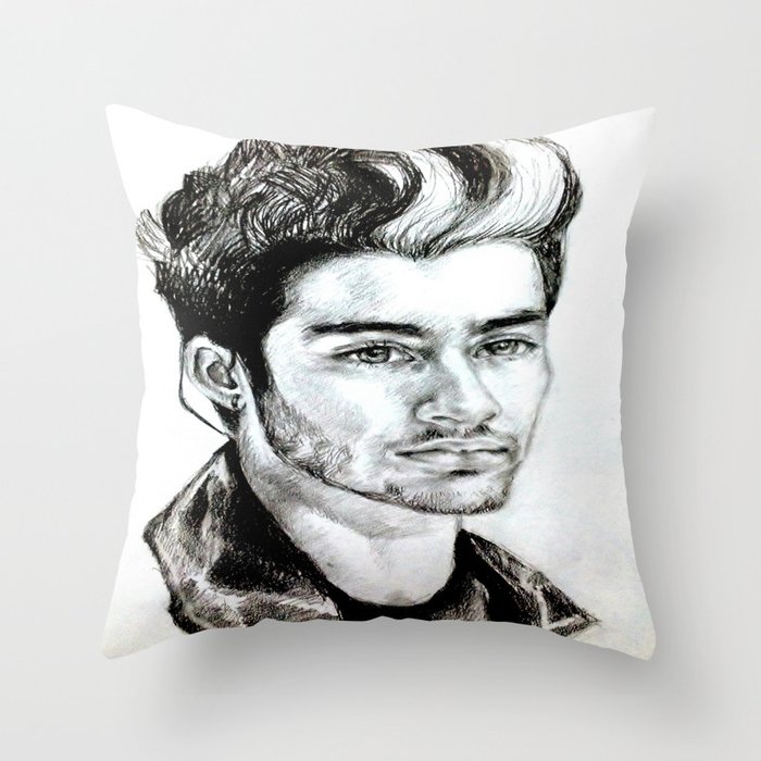 700x700 Zayn Malik Drawing Throw Pillow - Zayn Malik Drawing