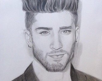 340x270 Zayn Malik Art Etsy - Zayn Malik Drawing