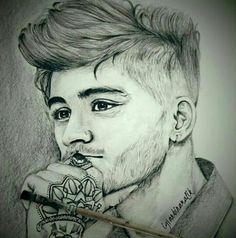 236x238 Zayn Malik Drawing - Zayn Malik Drawing