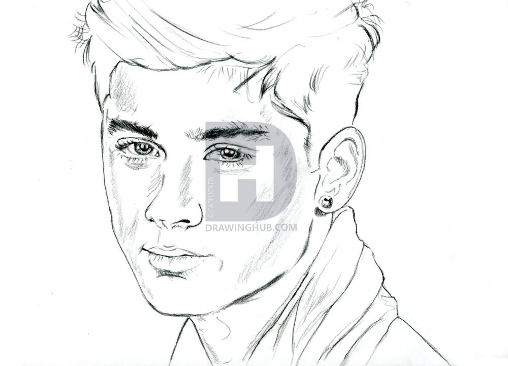 1000x720 How To Draw Zayn Malik, Zayn Malik From One Direction, Step - Zayn Malik Drawing