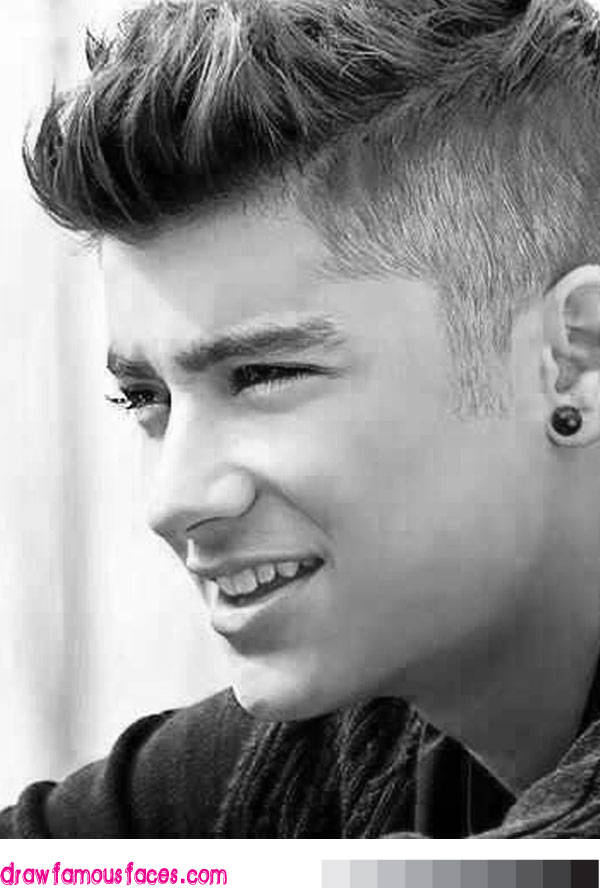 600x890 How To Draw Zayn Milik From One Direction Draw Famous Faces - Zayn Malik Drawing