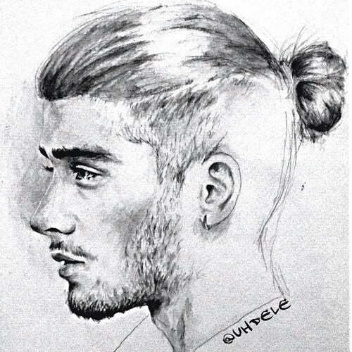 500x500 Image About Beautiful In Art - Zayn Malik Drawing