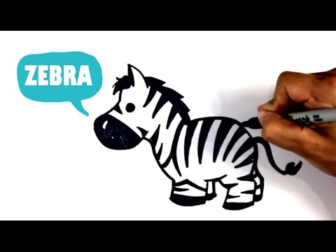 480x360 How To Draw A Zebra - Zebra Cartoon Drawing