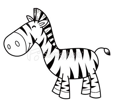 380x355 Illustration Of Cartoon Zebra On The White Whimsy Zebra - Zebra Cartoon Drawing