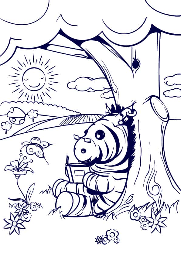 596x843 Learn How To Draw A Zebra - Zebra Cartoon Drawing