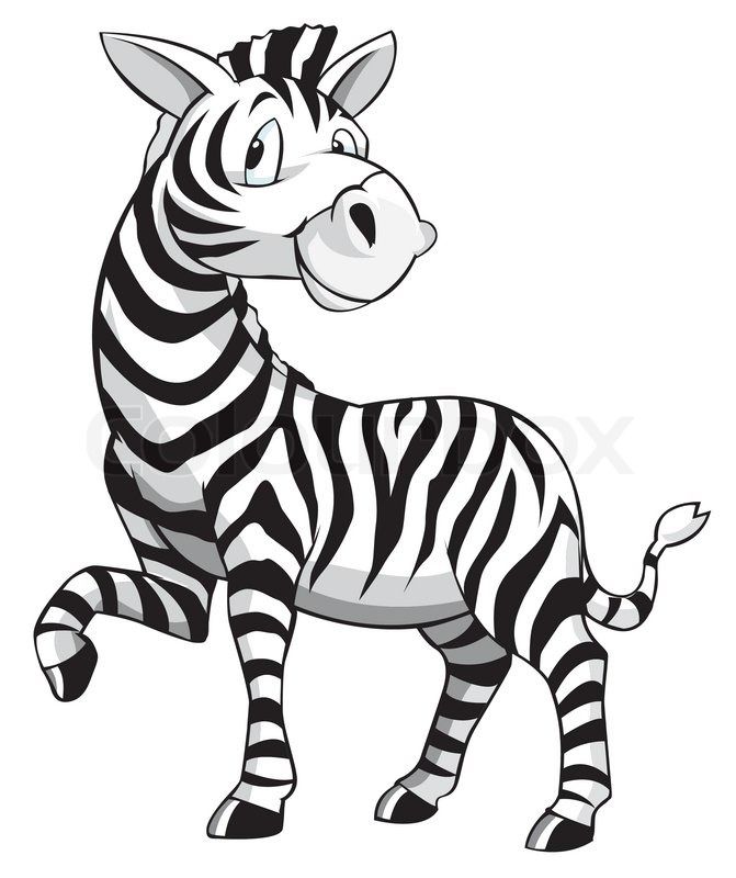 671x800 Zebra Cartoon Vector Colourbox Craft - Zebra Cartoon Drawing