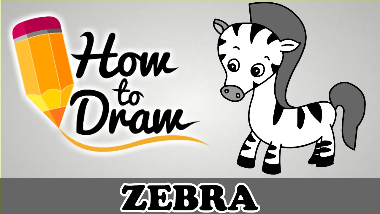 1280x720 How To Draw A Zebra - Zebra Cartoon Drawing