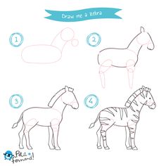 236x236 How To Draw A Zebra Step - Zebra Drawing Step By Step