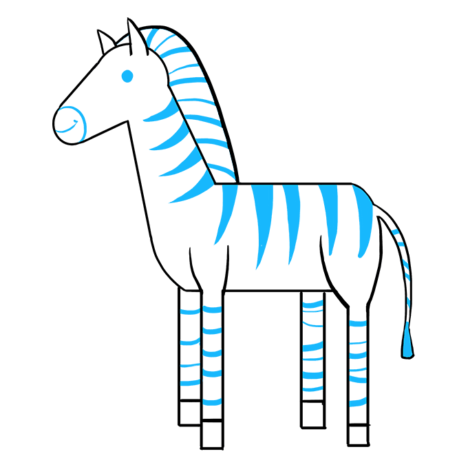 680x678 How To Draw A Zebra - Zebra Drawing Step By Step