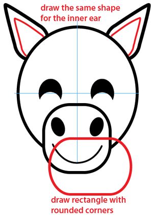 300x421 How To Draw A Cartoon Zebra With Easy Steps Lesson For Kids - Zebra Face Drawing