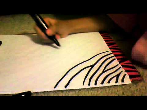 480x360 How To Draw Easy Zebra Stripes - Zebra Print Drawing