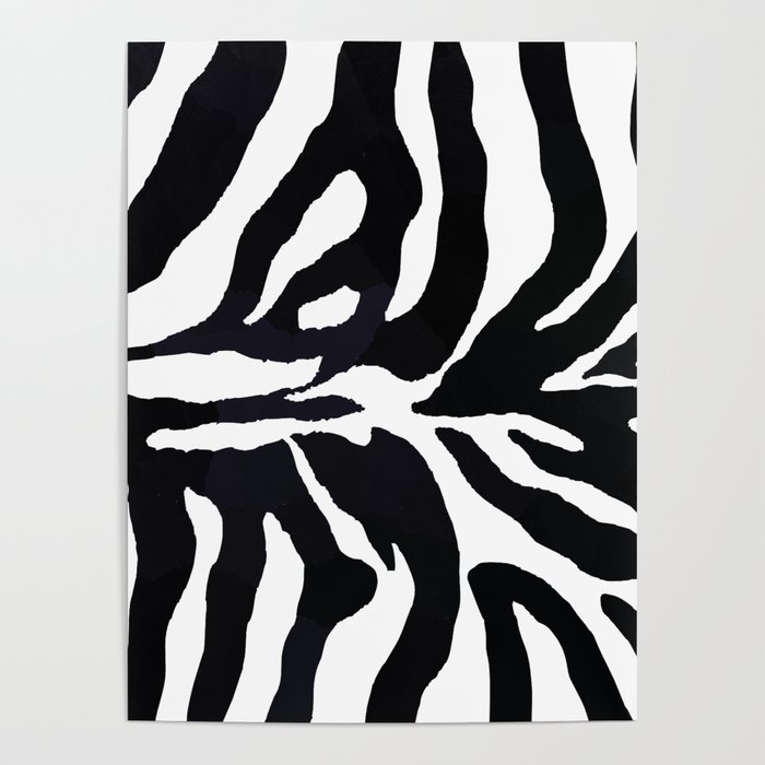 700x700 Zebra Print Poster - Zebra Print Drawing