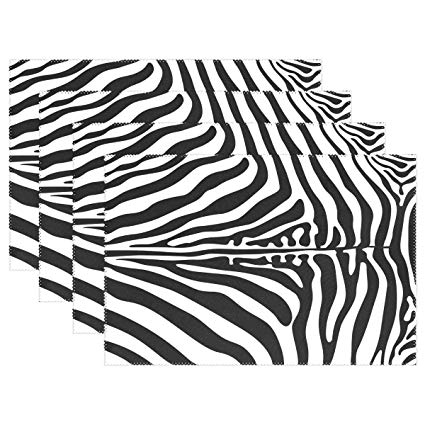425x425 Wozo Animal Skin Zebra Print Placemat Table Mat X - Zebra Print Drawing