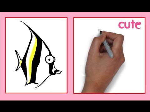 480x360 How To Draw A Zebrafish Kak Narisovat Rybu Zebru - Zebrafish Drawing