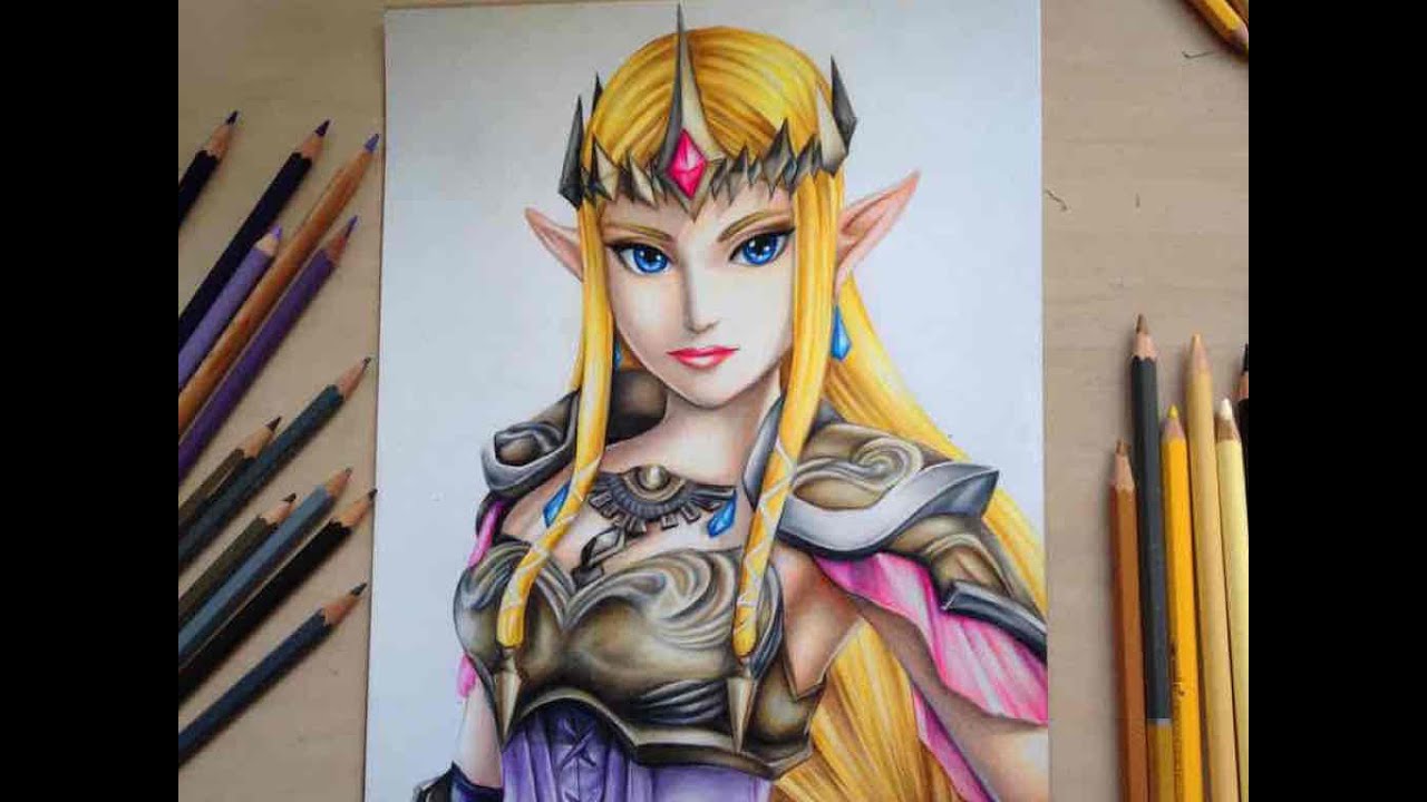 1280x720 drawing princess zelda from the legend of zelda - Zelda Drawing