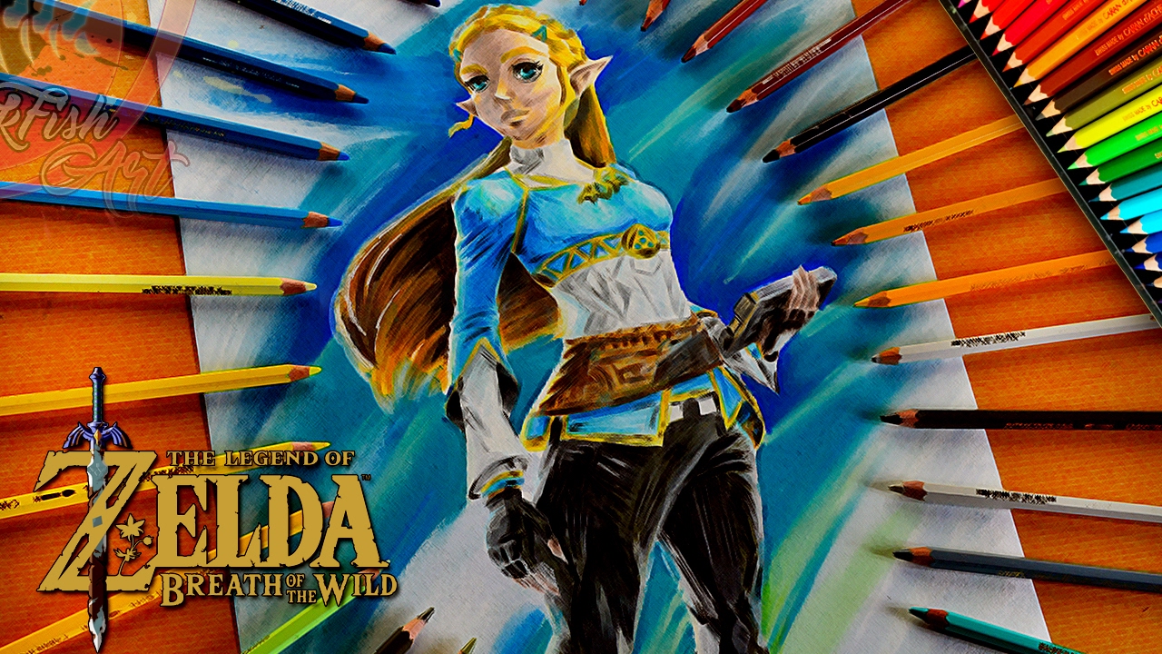 1280x720 drawing zelda from the legend of zelda breath of the wild l - Zelda Drawing