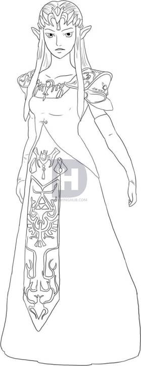 279x720 how to draw zelda, step - Zelda Drawing