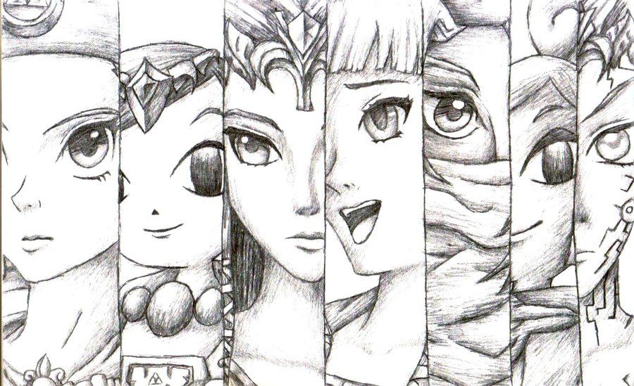 900x549 princess zelda drawing princess zelda collection - Zelda Drawing