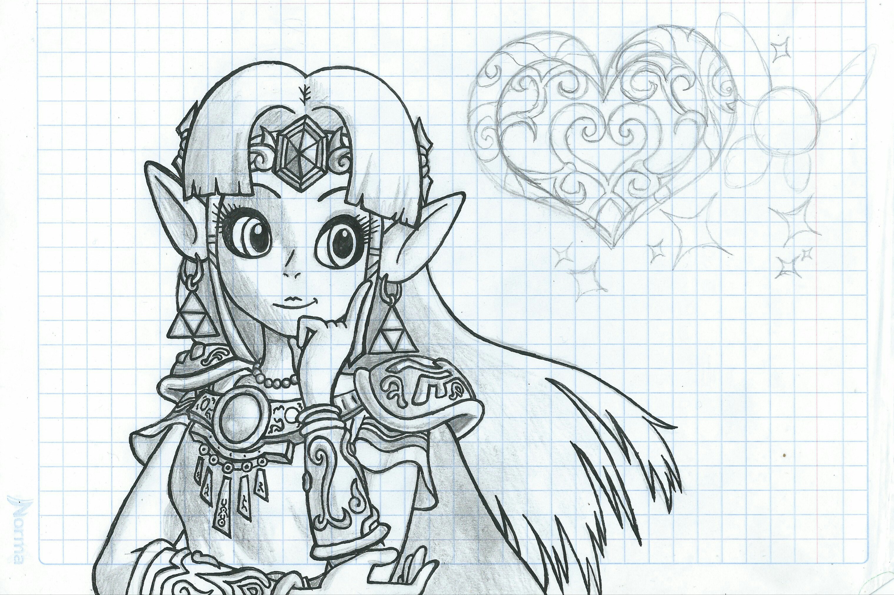 3039x2021 zelda drawing - Zelda Drawing