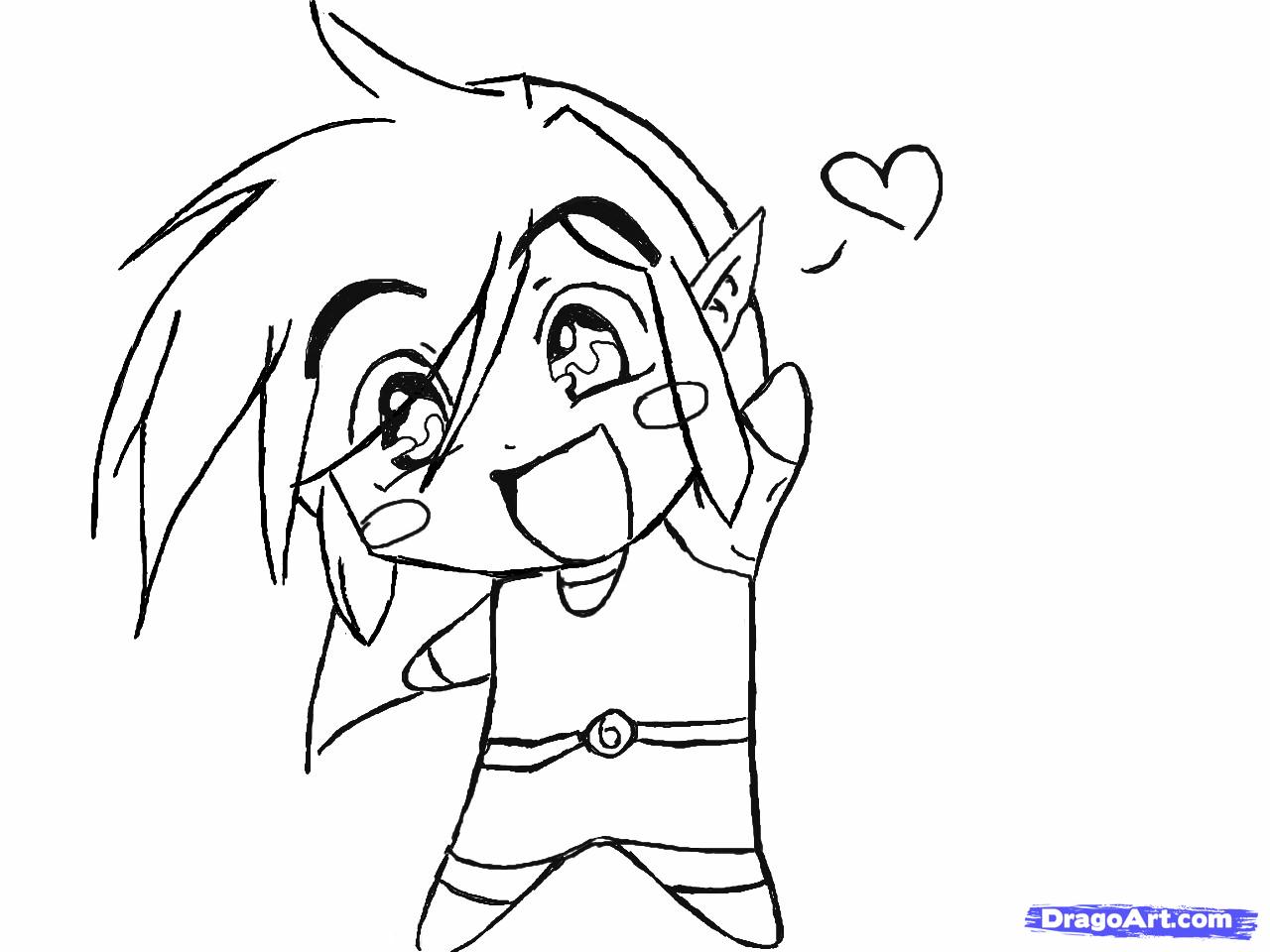 1280x960 draw chibi link from the legend of zelda, step - Zelda Drawing