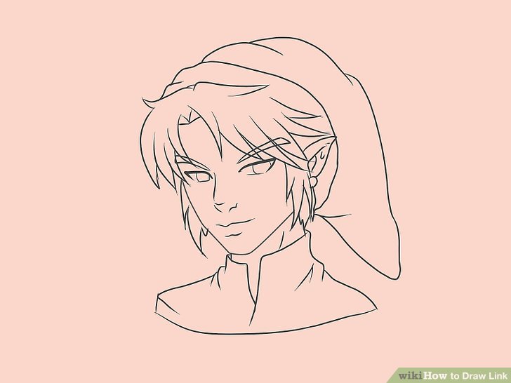 728x546 How To Draw Link - Zelda Link Drawing