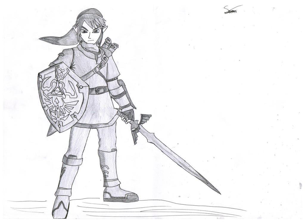 1024x745 The Legend Of Zelda - Zelda Link Drawing
