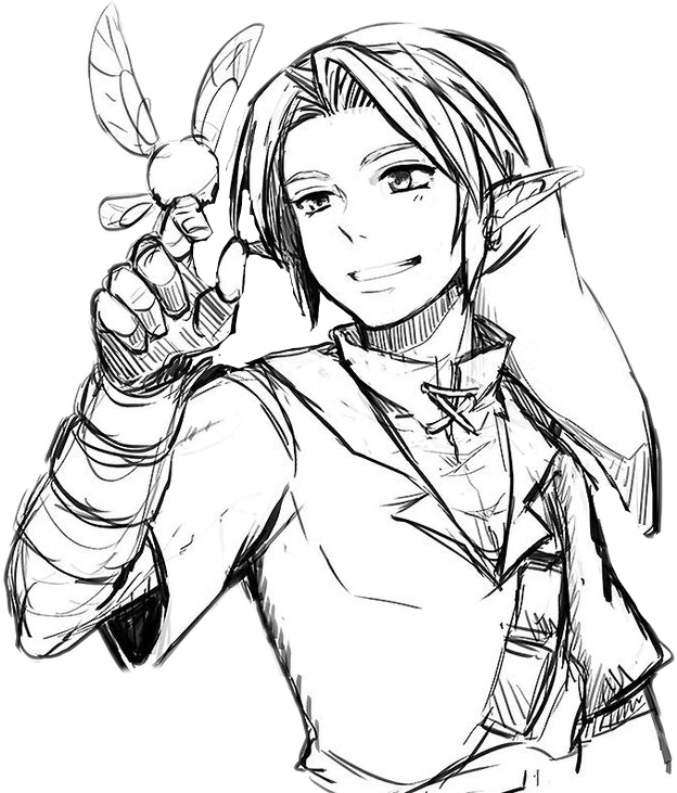 624x731 Link Game Zelda Harrypotter Tumblr Drawing Art Tumblr - Zelda Link Drawing