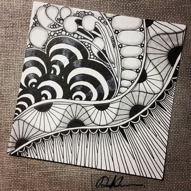 640x640 Zentangle - Zen Doodle Drawing