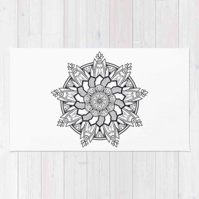 700x700 mandala handmade drawing, decoration, mandala art, zen art rug - Zen Drawing