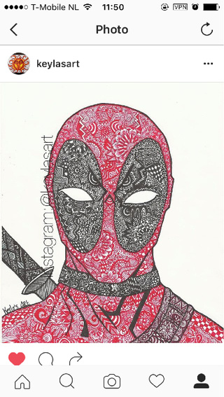 320x567 repost one of my favorite zentangle drawing i did! deadpool - Zentangle Drawings