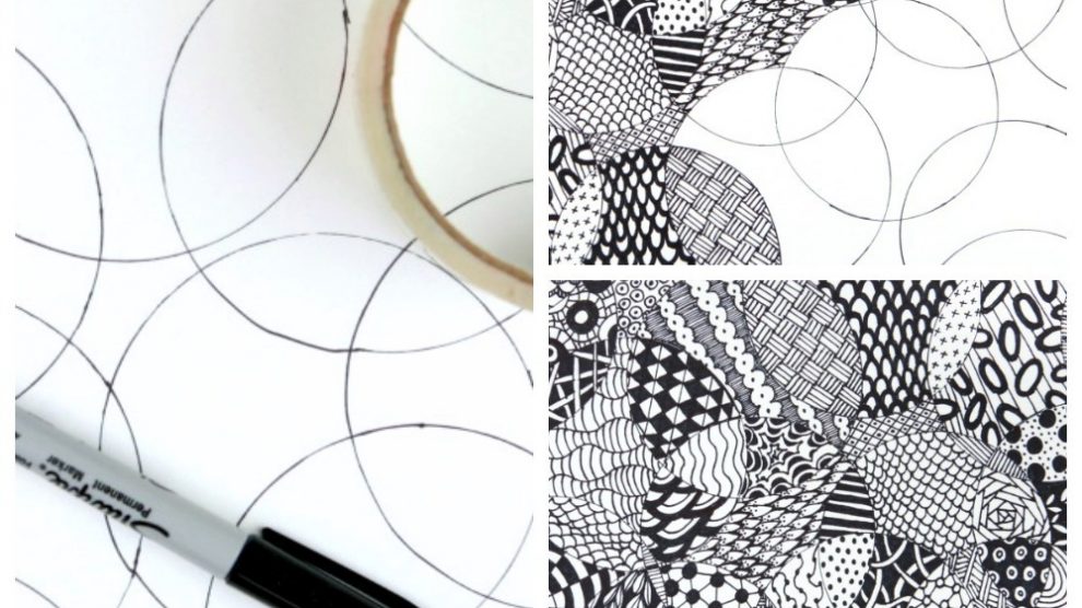 990x556 totally easy zentangle craftwhack - Zentangle Drawings