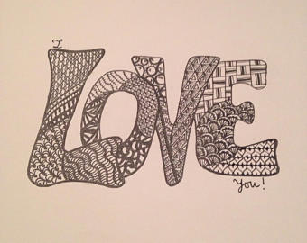 340x270 zentangle drawing etsy - Zentangle Drawings