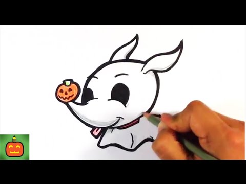 480x360 how to draw a cute zero from nightmare before christmas - Zero Drawing