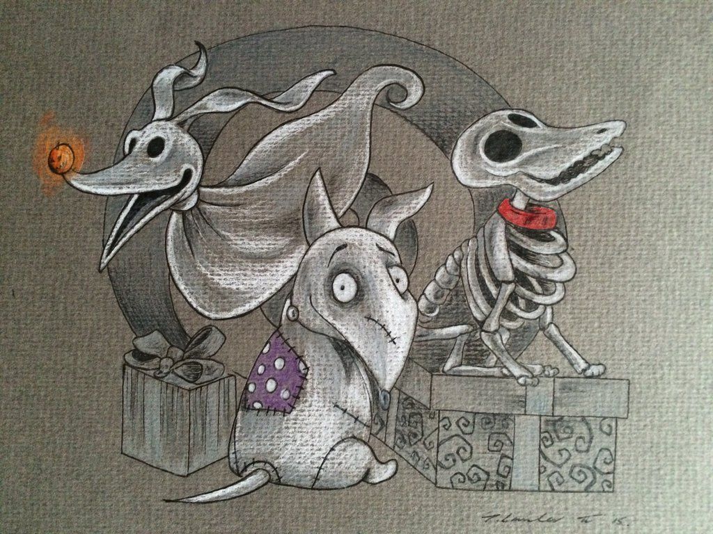 1024x768 image result for nightmare before christmas zero drawing disney - Zero Drawing
