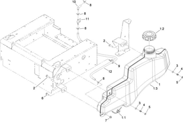 640x430 toro cap fuel, gas oem for sale online ebay - Zero Turn Mower Drawing