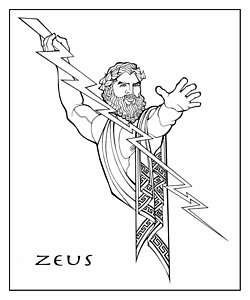 250x300 zeus drawing - Zeus Greek God Drawing