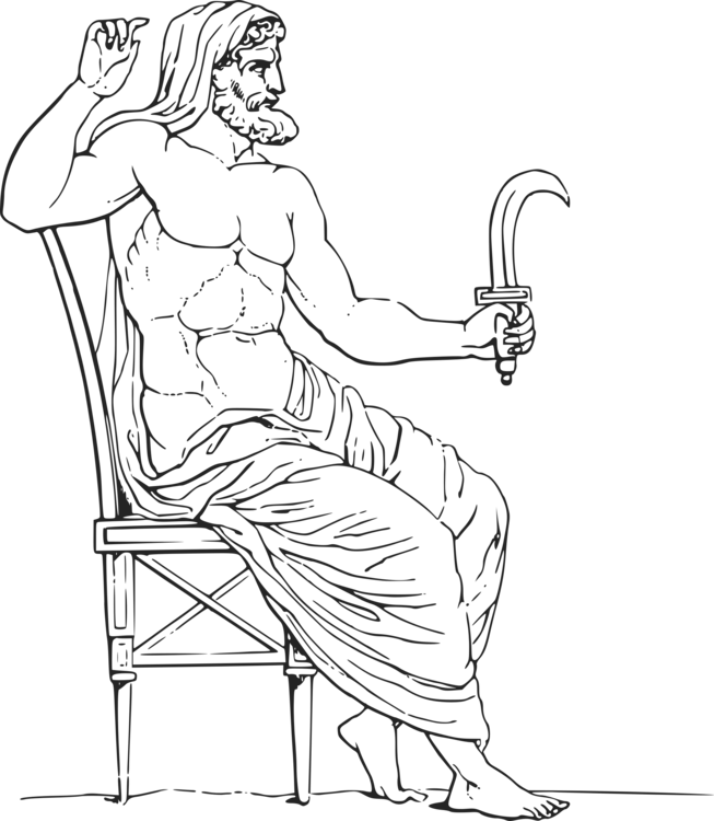 653x750 cronus zeus greek mythology saturn cc0 - Zeus Greek God Drawing