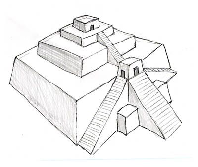 400x338 mesopotamia ziggurat drawing learning drawings, tower of babel - Ziggurat Drawing