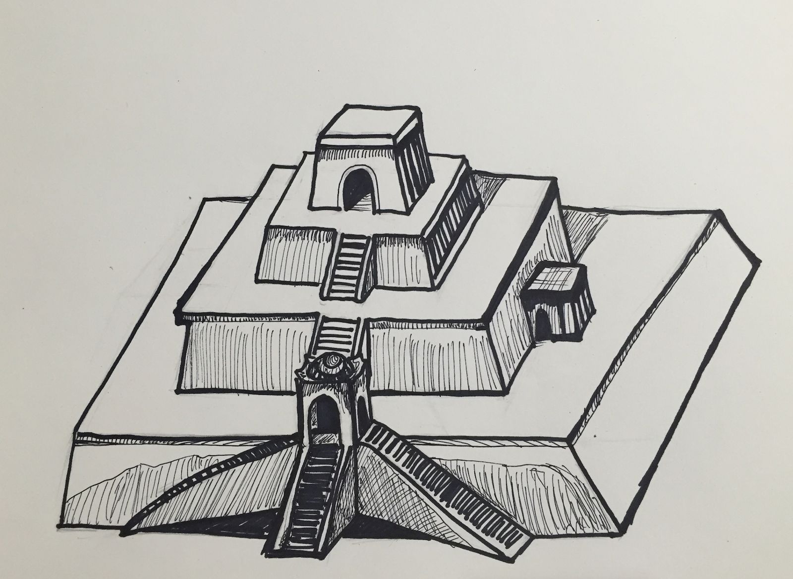 Ziggurat Drawing at PaintingValley.com | Explore collection of Ziggurat ...