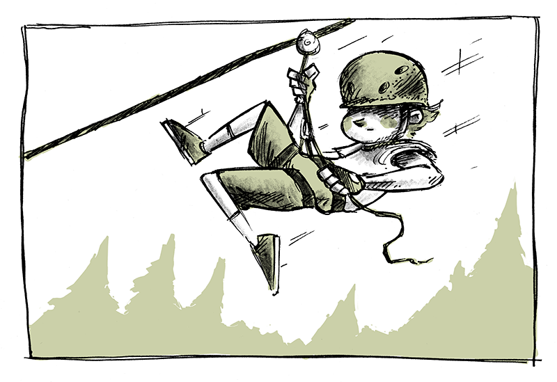 800x549 the zip line a true story from the 'slow sam ricks illustration - Zip Line Drawing