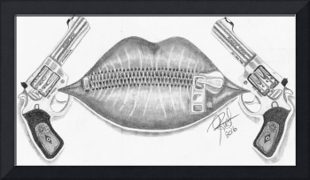 350x204 stunning lips pencil drawings and illustrations for sale - Zipped Lips Drawing