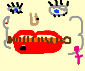 300x250 zip your lips drawing - Zipped Lips Drawing