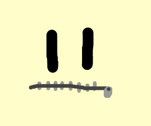 300x250 zipped lips drawing - Zipped Lips Drawing
