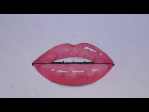 480x360 how to draw lips for beginners - Zipped Lips Drawing