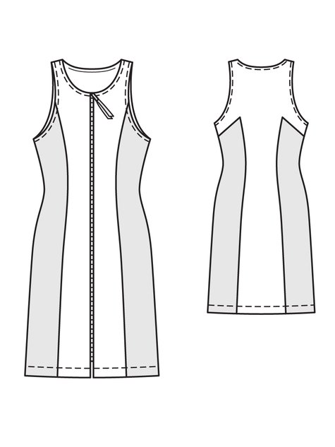 475x633 Zipper Dress - Zipper Technical Drawing