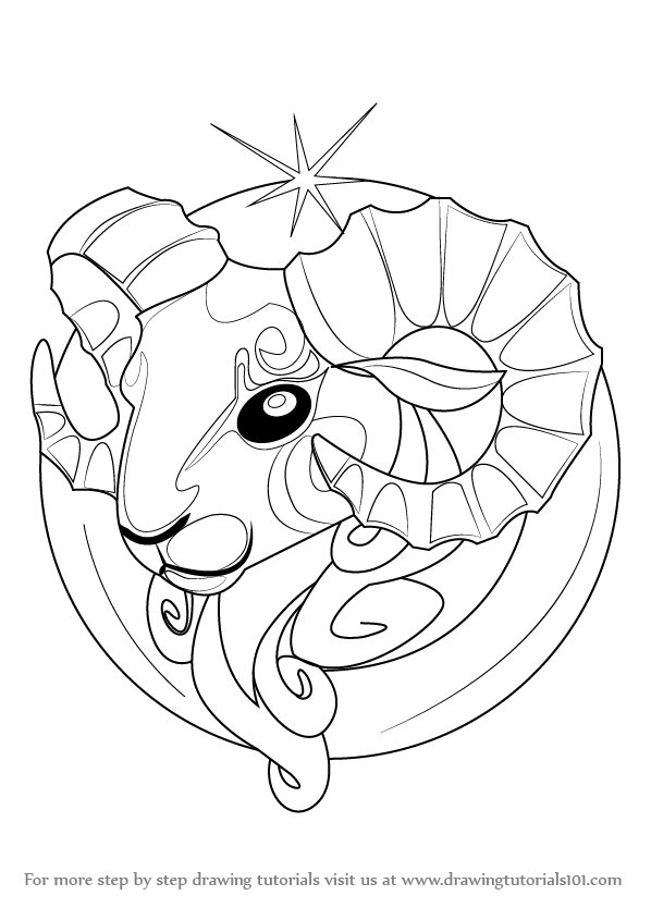 598x845 learn how to draw aries zodiac sign - Zodiac Drawings