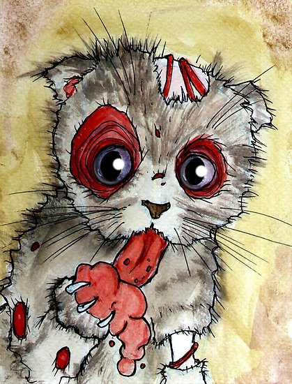 419x550 lol zombie cat posters - Zombie Cat Drawing.