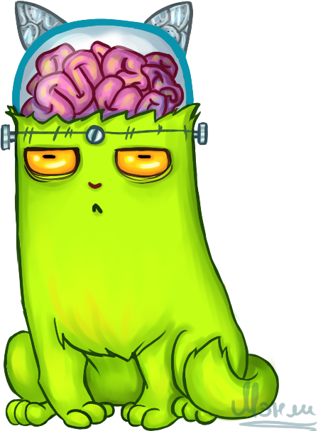 462x607 Pizza Games Zombies Podcast Zombie Cat - Zombie Cat Drawing