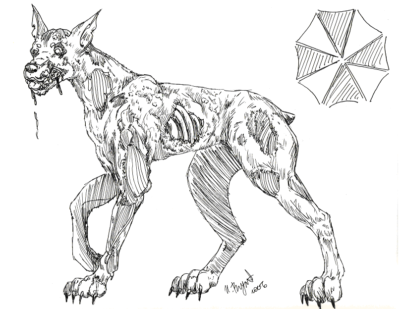 807x624 Zombie Dog Drawing - Zombie Dog Drawing